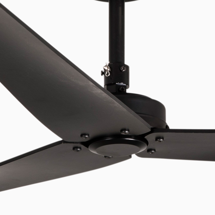 FARO 34100 - Kattotuuletin MILOS musta + kauko-ohjaus