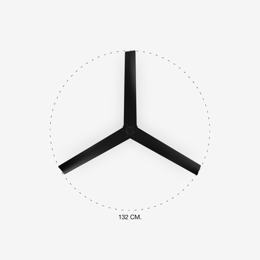 FARO 34100 - Kattotuuletin MILOS musta + kauko-ohjaus