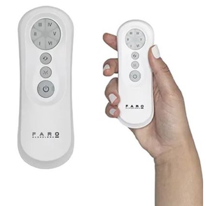 FARO 34100 - Kattotuuletin MILOS musta + kauko-ohjaus