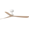 FARO 34195 - Kattotuuletin ROCKER M, halkaisija 132 cm, beige/valkoinen + kaukosäädin