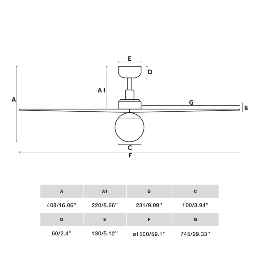 FARO 34282WT-11L - Kattoilmaisin KLIM L 1xE27/15W/230V mänty/musta halkaisija 150 cm Wi-Fi Tuya + kaukosäädin