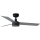 FARO 34285WT1S - LED-himmennettävä kattotuuletin CRUISER S LED/18W/230V 2700/3000/4000K halkaisija 106 cm harmaa/musta Wi-Fi Tuya + kaukosäädin