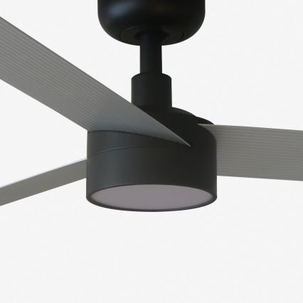 FARO 34286-1TW - LED-himennettävä kattotuuletin CRUISER L LED/18W/230V 2700/3000/4000K halkaisija 132 cm musta/harmaa + kaukosäädin