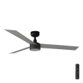 FARO 34286-1TW - LED-himennettävä kattotuuletin CRUISER L LED/18W/230V 2700/3000/4000K halkaisija 132 cm musta/harmaa + kaukosäädin