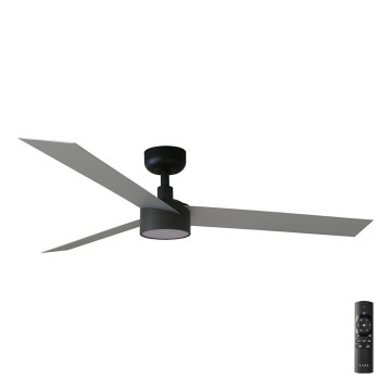 FARO 34286-1TW - LED-himennettävä kattotuuletin CRUISER L LED/18W/230V 2700/3000/4000K halkaisija 132 cm musta/harmaa + kaukosäädin