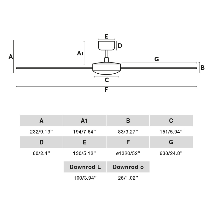 FARO 34286 - Kattoilmaisin CRUISER L musta Ø 132 cm + kaukosäädin