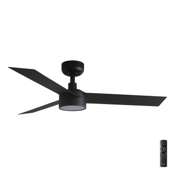 FARO 34289-1TW - LED himmennettävä kattotuuletin CRUISER S LED/18W/230V 2700/4000/6500K halkaisija 106 cm musta + kaukosäädin