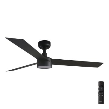FARO 34291-1TW - himmennettävä CRUISER LED-kattotuuletin 20W/230V 2700/3000/4000K halkaisija 132 cm musta + kaukosäädin