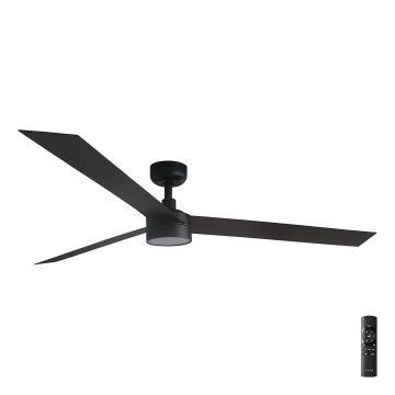 FARO 34293-1TW - LED himmennettävä kattotuuletin CRUISER XL LED/18W/230V 2700/4000/6500K halkaisija 160 cm musta + kaukosäädin