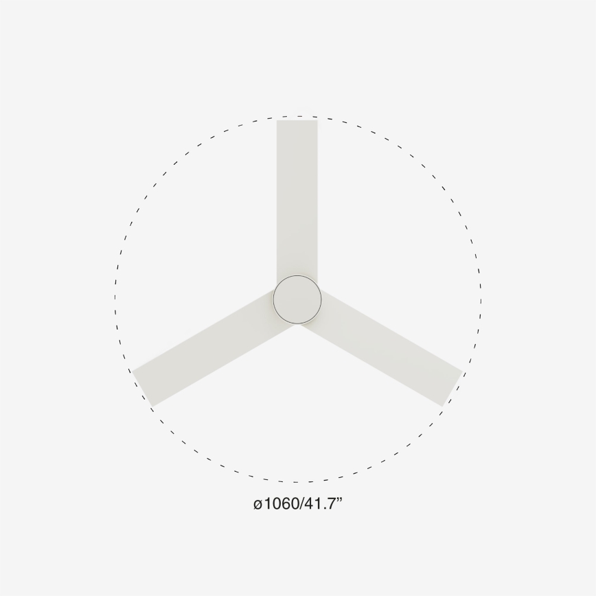 FARO 34295-1TW - LED himmennettävä kattotuuletin RUDDER S LED/18W/230V 2700/4000/6500K halkaisija 106 cm valkoinen + kaukosäädin
