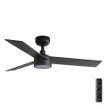 FARO 34296-1TW - LED-himmennettävä kattotuuletin RUDDER S LED/18W/230V 2700/3000/4000K halkaisija 106 cm musta + kaukosäädin