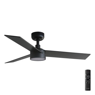 FARO 34296-1TW - LED-himmennettävä kattotuuletin RUDDER S LED/18W/230V 2700/3000/4000K halkaisija 106 cm musta + kaukosäädin