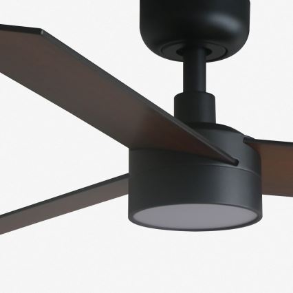 FARO 34296-1TW - LED-himmennettävä kattotuuletin RUDDER S LED/18W/230V 2700/3000/4000K halkaisija 106 cm musta + kaukosäädin
