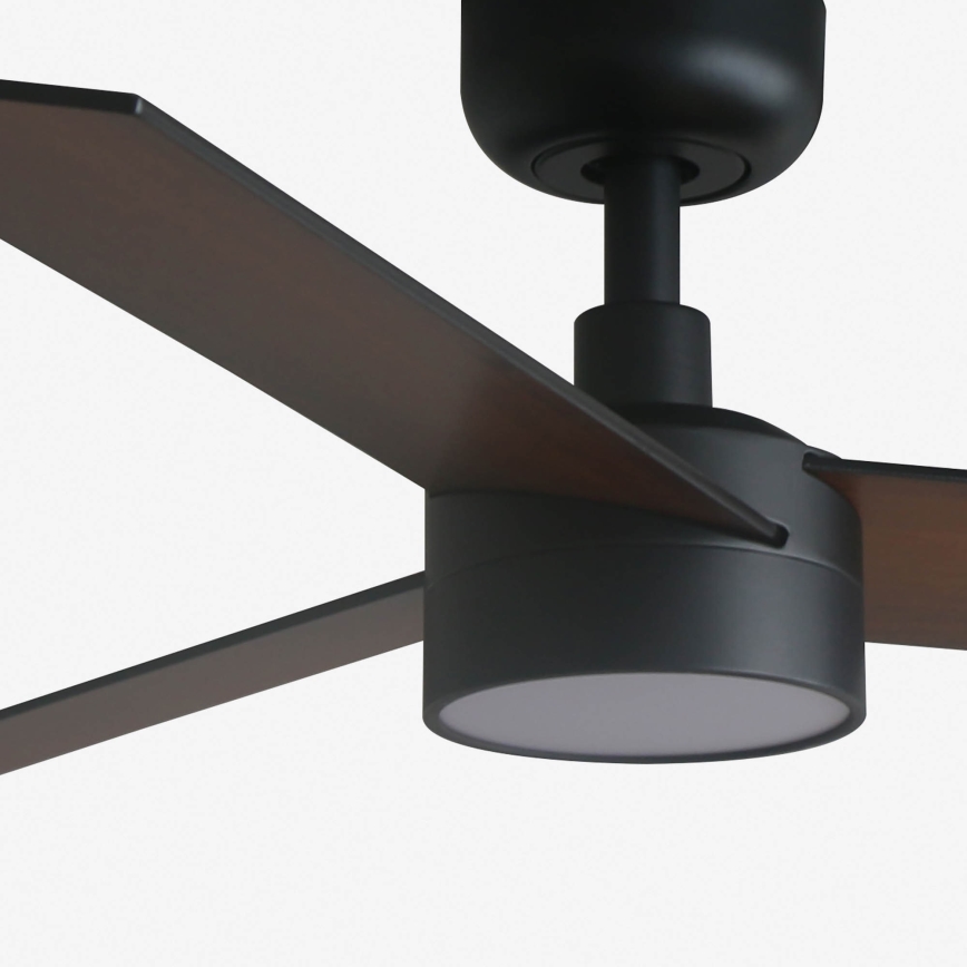 FARO 34296-1TW - LED-himmennettävä kattotuuletin RUDDER S LED/18W/230V 2700/3000/4000K halkaisija 106 cm musta + kaukosäädin