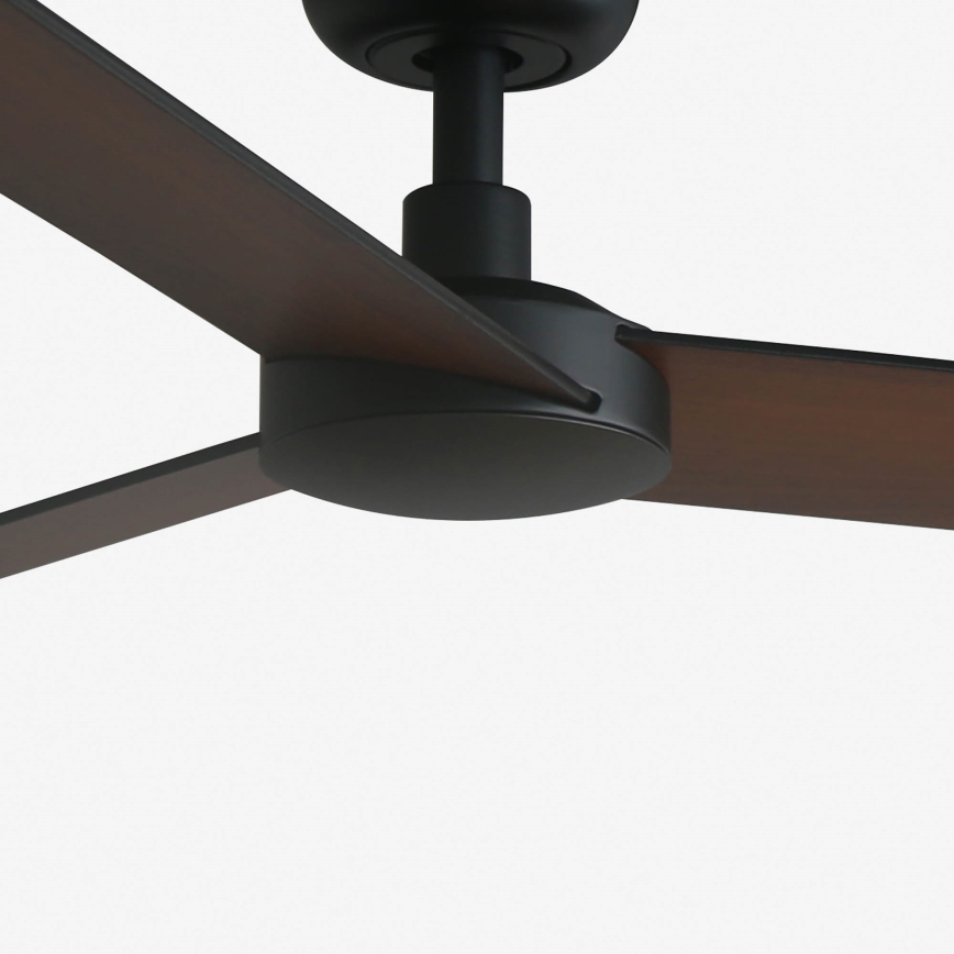 FARO 34296WT - Kattotuuletin RUDDER S musta/ruskea halkaisija 106 cm Wi-Fi Tuya + kauko-ohjaus