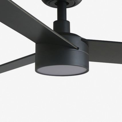 FARO 34296WT1S - LED himmennettävä kattotuuletin RUDDER S LED/18W/230V 2700/3000/4000K halkaisija 106 cm ruskea/musta Wi-Fi Tuya + kaukosäädin