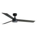 FARO 34298WT1S - Himennettävä LED-kattotuuletin RUDDER L LED/18W/230V 2700/3000/4000K halkaisija 132 cm ruskea/musta Wi-Fi Tuya + kaukosäädin