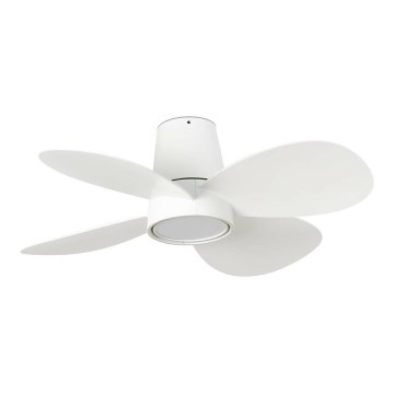 FARO 34315WT - LED himmennettävä kattovalo KLOVER TUB S LED/20W/230V 2700/4000/6500K valkoinen halkaisija 80 cm Wi-Fi Tuya + kauko-ohjaus