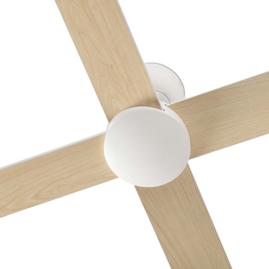 FARO 34355 - Kattotuuletin RUDDER L beige/valkoinen halkaisija 132 cm + kauko-ohjaus