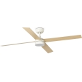 FARO 34355WT-1TW - LED-himmennettävä kattotuuletin RUDDER L LED/18W/230V 2700/3000/4000K valkoinen/beige halkaisija 132 cm Wi-Fi Tuya + kaukosäädin