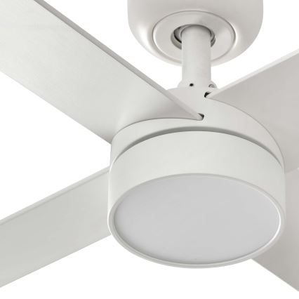 FARO 34355WT-1TW - LED-himmennettävä kattotuuletin RUDDER L LED/18W/230V 2700/3000/4000K valkoinen/beige halkaisija 132 cm Wi-Fi Tuya + kaukosäädin