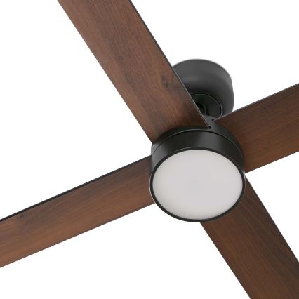 FARO 34356WT-1TW - LED himmennettävä kattovalo RUDDER L LED/18W/230V 2700/4350/6000K ruskea/musta halkaisija 132 cm Wi-Fi Tuya + kauko-ohjaus