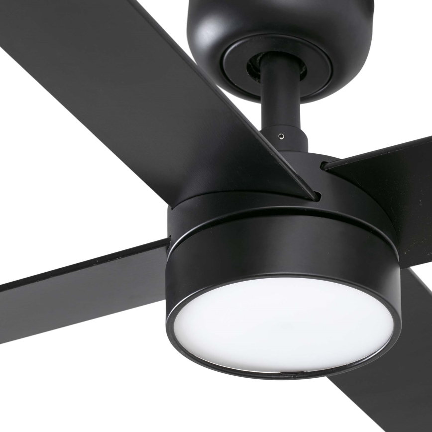 FARO 34356WT1S - LED-himennettävä kattotuuletin RUDDER L LED/18W/230V 2700/3000/4000K halkaisija 132 cm ruskea/musta Wi-Fi Tuya + kaukosäädin