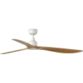 FARO 34361WT - Kattotuuletin OUTWOOD L ruskea/valkoinen, halkaisija 150 cm, Wi-Fi Tuya, IP44 + kaukosäädin