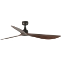 FARO 34362 - Kattotuuletin OUTWOOD L ruskea/musta halkaisija 150 cm IP44 + kauko-ohjaus