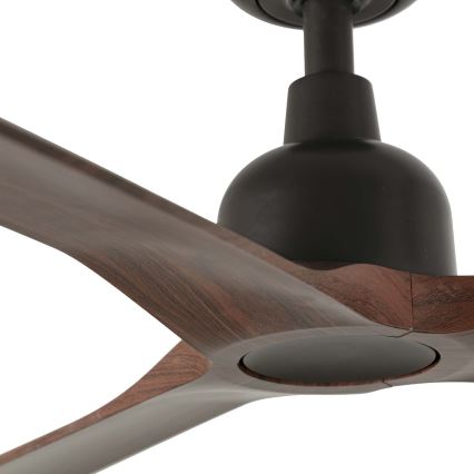 FARO 34362 - Kattotuuletin OUTWOOD L ruskea/musta halkaisija 150 cm IP44 + kauko-ohjaus