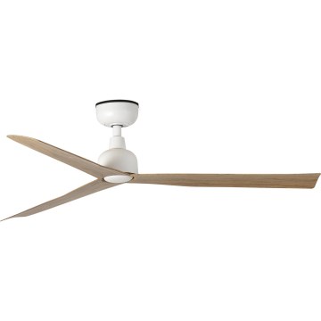 FARO 34370 - Kattotuuletin MARINE M, halkaisija 125 cm, ruskea/valkoinen, IP44 + kaukosäädin