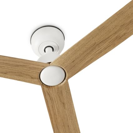FARO 34370WT - MARINE M kattotuuletin, Ø 125 cm, ruskea/valkoinen, IP44, Wi‑Fi Tuya + kaukosäädin