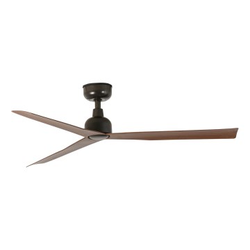 FARO 34372 - Kattotuuletin MARINE M, Ø 125 cm, ruskea/musta, IP44 + kaukosäädin