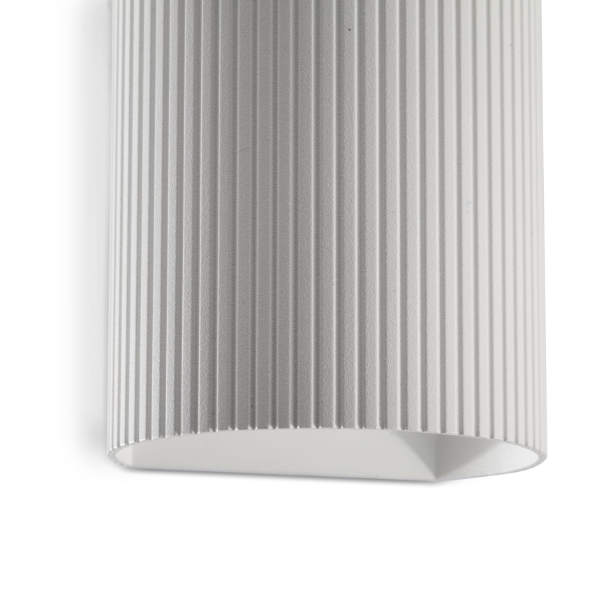 FARO 40526 - Seinävalaisin SOLE 1xGU10/8W/230V valkoinen aallotettu pyöreä