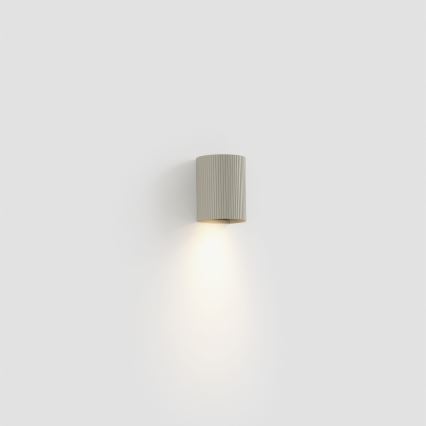 FARO 40528 - Seinävalaisin SOLE 1xGU10/8W/230V harmaa aallotettu pyöreä