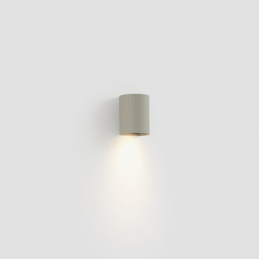 FARO 40528 - Seinävalaisin SOLE 1xGU10/8W/230V harmaa aallotettu pyöreä