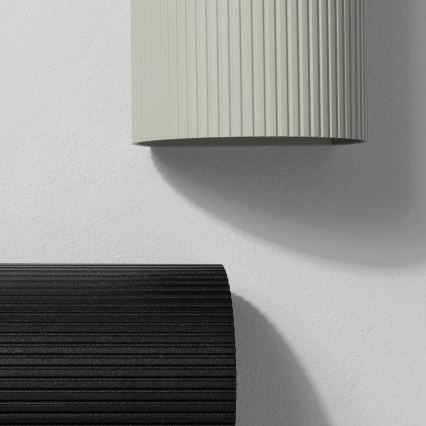 FARO 40528 - Seinävalaisin SOLE 1xGU10/8W/230V harmaa aallotettu pyöreä