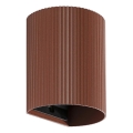 FARO 40529 - Seinävalaisin SOLE 1xGU10/8W/230V tiili aallotettu pyöreä