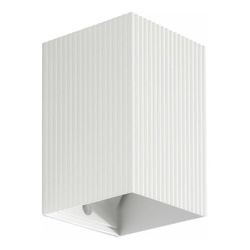 FARO 40534 - Seinävalaisin SOLE 1xGU10/8W/230V valkoinen aallotettu kulmikas