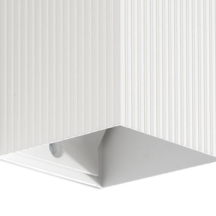 FARO 40534 - Seinävalaisin SOLE 1xGU10/8W/230V valkoinen aallotettu kulmikas