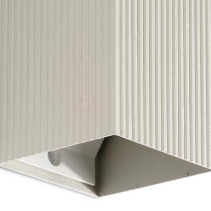 FARO 40536 - Seinävalaisin SOLE 1xGU10/8W/230V harmaa aallotettu kulmikas