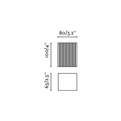 FARO 40536 - Seinävalaisin SOLE 1xGU10/8W/230V harmaa aallotettu kulmikas