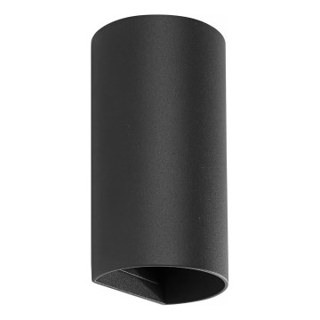 FARO 40539 - Seinävalaisin SOLE 2xGU10/8W/230V musta pyöreä