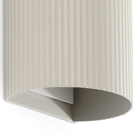 FARO 40544 - Seinävalaisin SOLE 2xGU10/8W/230V harmaa aallotettu pyöreä