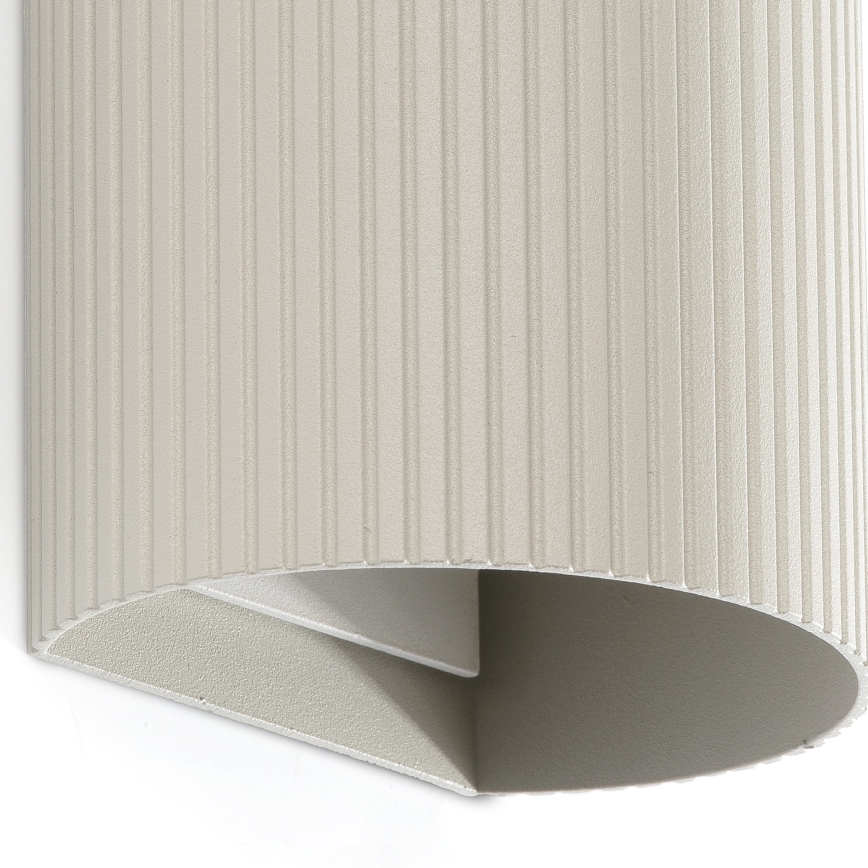 FARO 40544 - Seinävalaisin SOLE 2xGU10/8W/230V harmaa aallotettu pyöreä