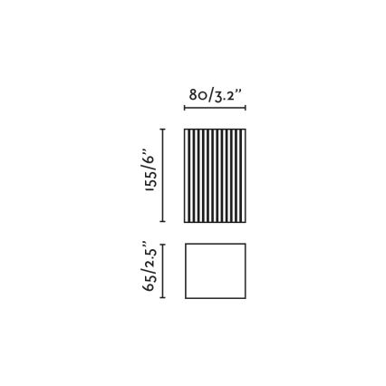 FARO 40567 - Seinävalaisin SOLE 2xGU10/8W/230V harmaa aallotettu kulmikas