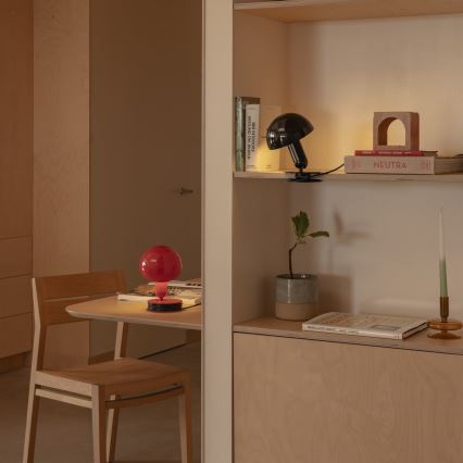 FARO 56100 - Pöytävalaisin pidikkeellä 2in1 BELA 1xE27/15W/230V musta