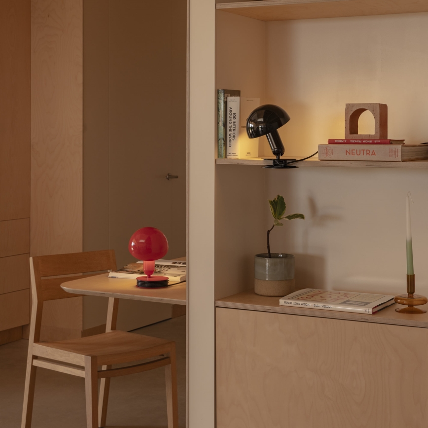 FARO 56100 - Pöytävalaisin pidikkeellä 2in1 BELA 1xE27/15W/230V musta