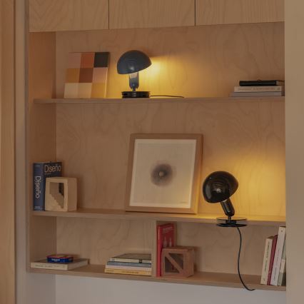 FARO 56100 - Pöytävalaisin pidikkeellä 2in1 BELA 1xE27/15W/230V musta