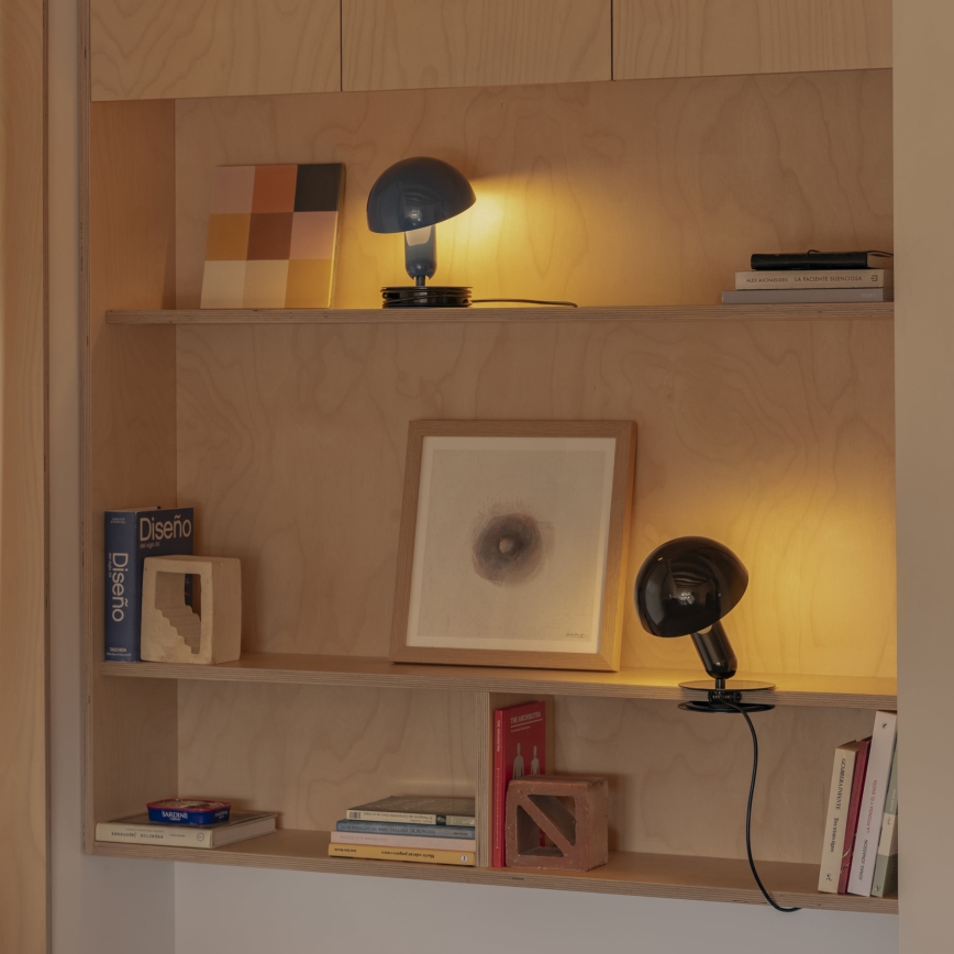 FARO 56100 - Pöytävalaisin pidikkeellä 2in1 BELA 1xE27/15W/230V musta